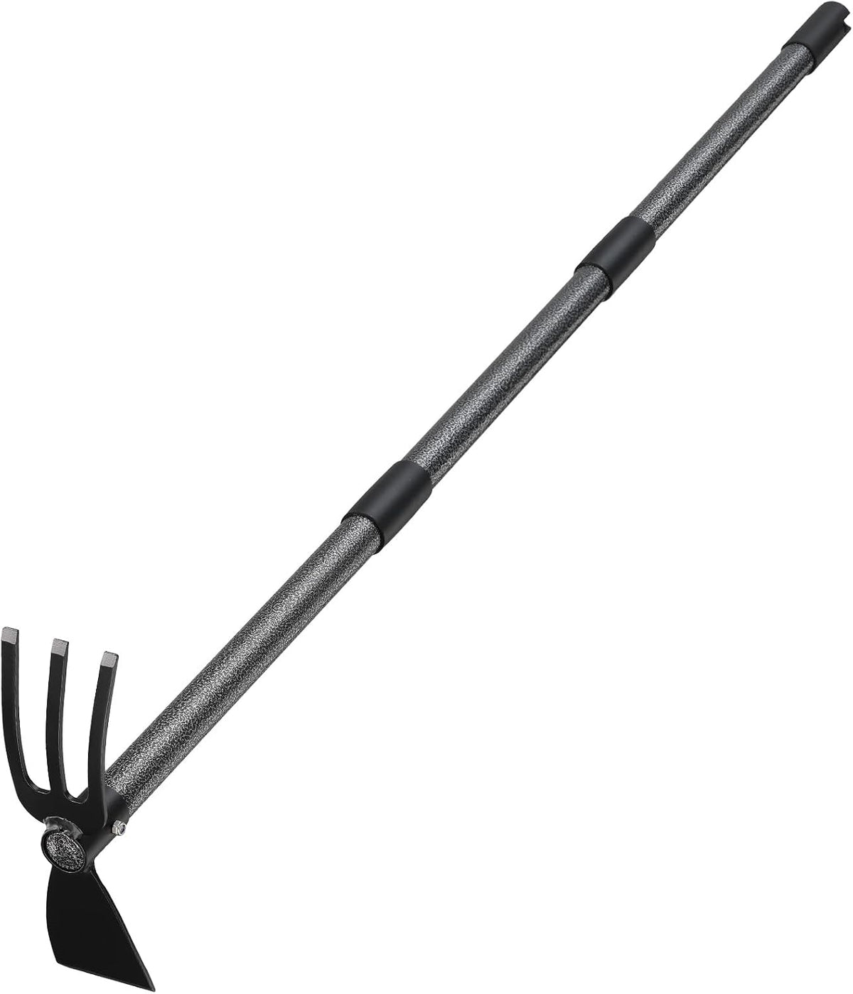 45" Long Handle Hoe Garden Tool – 2-in-1 Cultivator for Weeding, Gardening & Planting