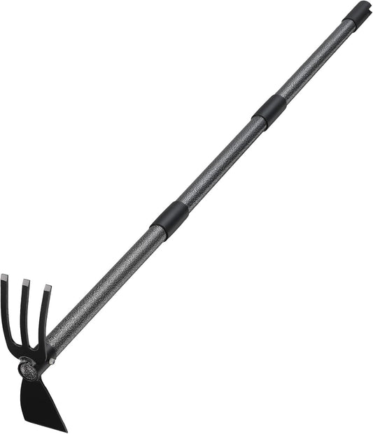 45" Long Handle Hoe Garden Tool – 2-in-1 Cultivator for Weeding, Gardening & Planting