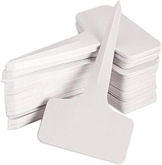 100-Pack Plastic Plant T-Type Tags, 6 x 10cm Garden Labels