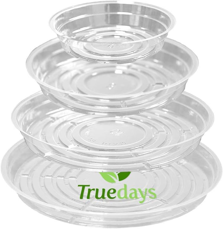 20 Pack Clear Plant Saucers - Flower Pot Water Trays for Indoor & Outdoor Plants