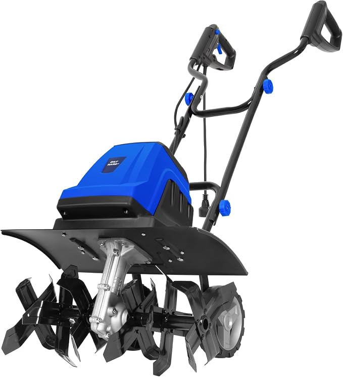 18" Electric Tiller Cultivator, 15 Amp with 6 Steel Tines & Adjustable Wheels