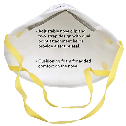 3M Particulate Disposable Respirator 8210, N95, Pack of 20, NIOSH APPROVED