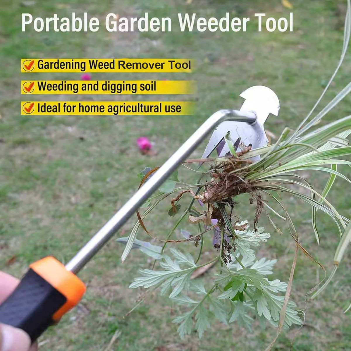 Portable Weed Remover Tool – Hand Weeder for Garden, Backyard & Vegetable Planting