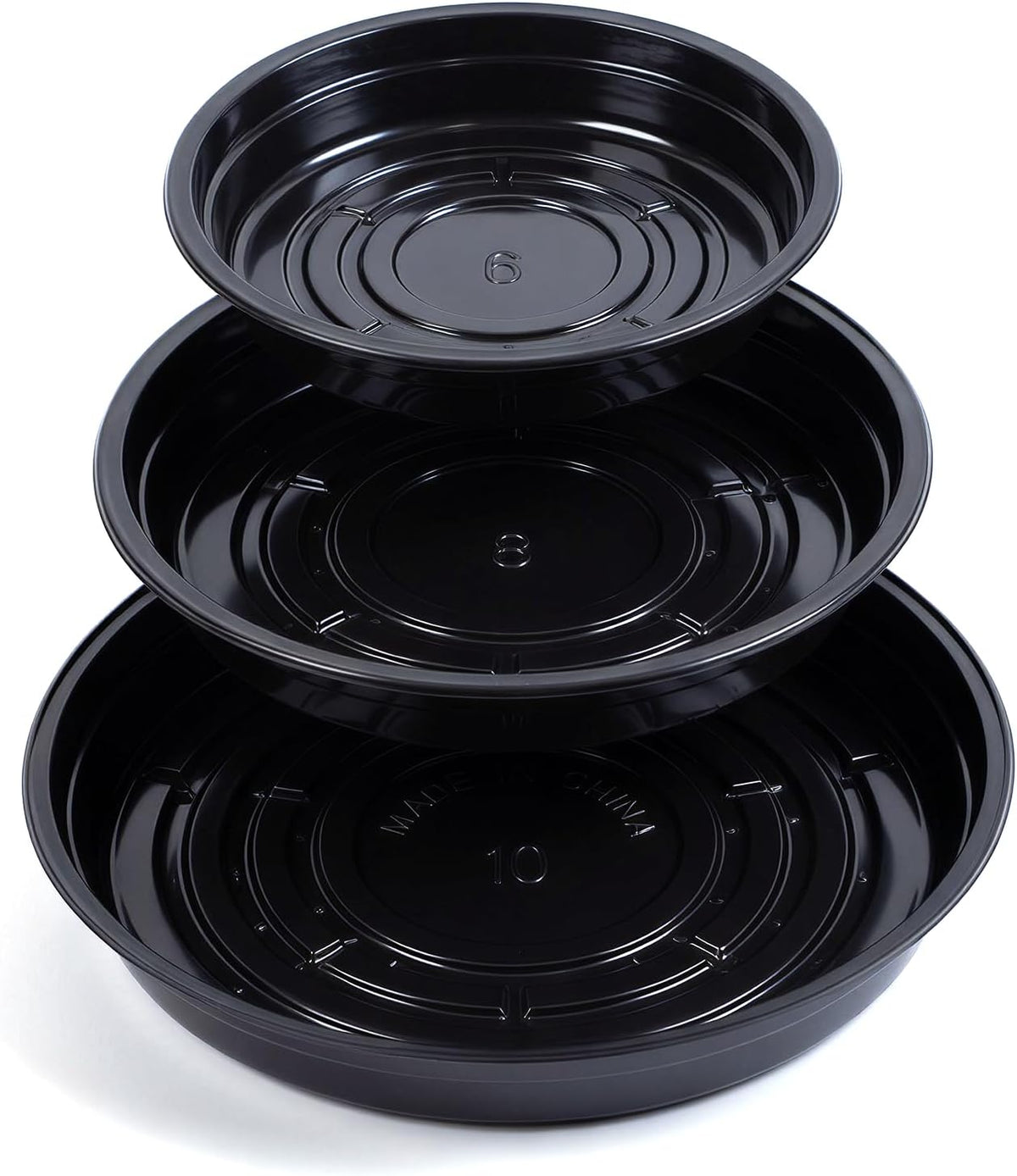 20 Pack Clear Plant Saucers - Flower Pot Water Trays for Indoor & Outdoor Plants