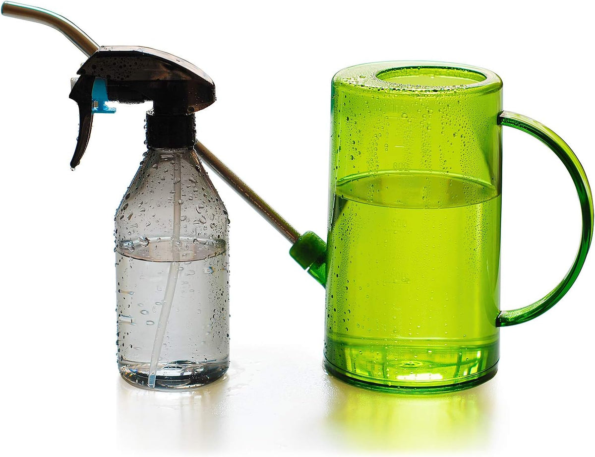 Small Watering Can for Indoor Plants, 1L with Long Spout & Plant Mister