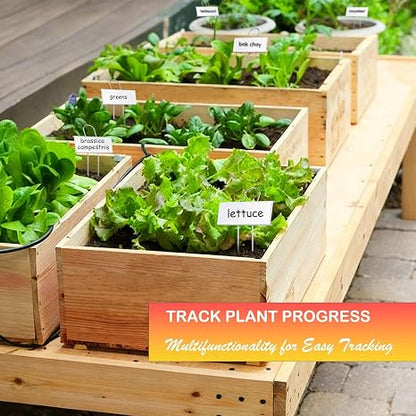 50-Pack Metal Plant Labels with 2 Pens, 10.6" Weatherproof Garden Markers