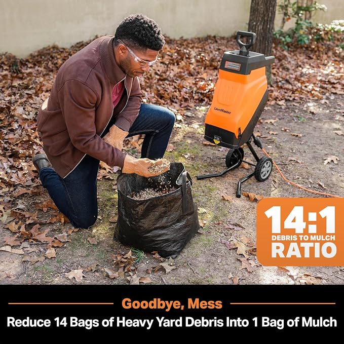 Electric Wood Chipper 1.8'' Cutting Diameter with Bag, FD1503